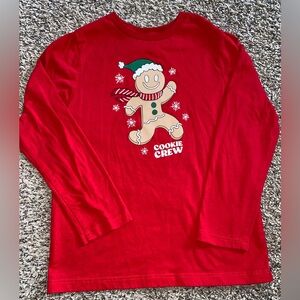 Holiday Time Red Cookie Crew Long Sleeve Tee
